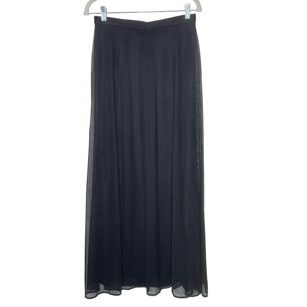 Tadashi Maxi Skirt Mesh Size 8 Black‎